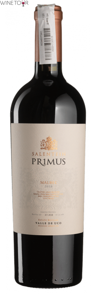 Вино черв.сухе Malbec Primus 2018 0,75 Аргентіна 56776 фото