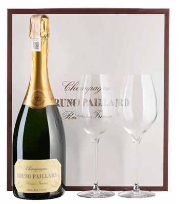 Шампанське Bruno Paillard Прем'єр Кюве +2 келихи / Premiere Cuvee +2 glasses біле екстра-брют 0,75 л 62853 фото