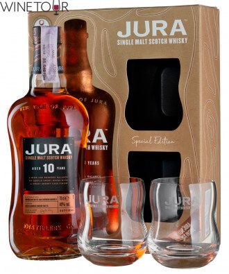 Віскі односол.Isle of Jura 10yo 0,7л+2бокала под/кор.40% Шотландія 51204 фото